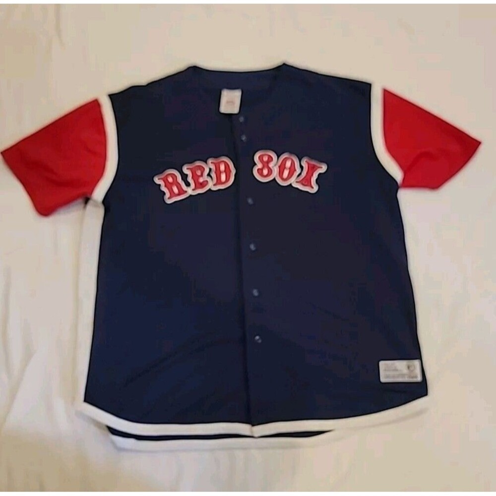 Boston Red Sox MLB True Fan Jersey Adult Size 2XL XXL Blue Red